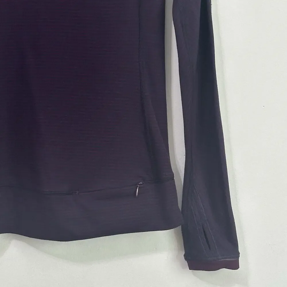 Lululemon Full Tilt Long Sleeve Top S/4? Navy Hyper Stripe Plum Lace Thumb Holes